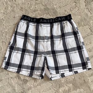 American Eagle AE Plaid Boxer Sleep Shorts S EUC